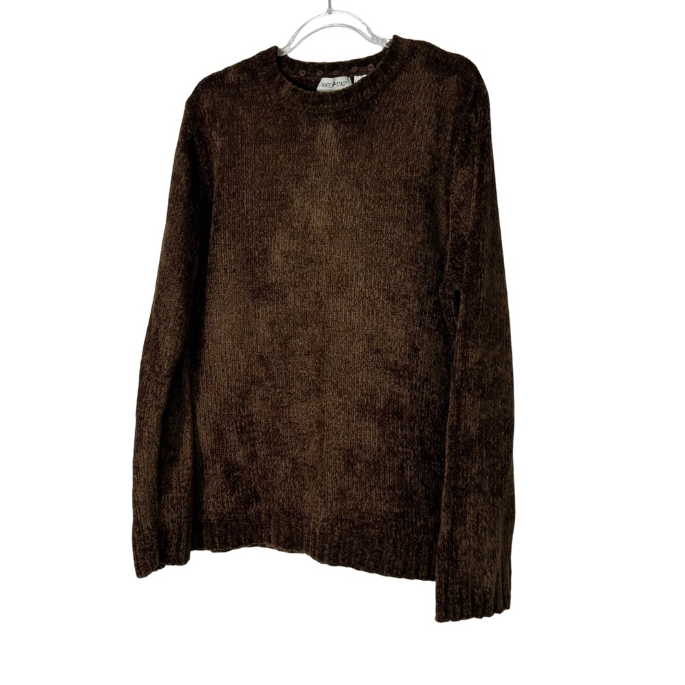 White Stag Woodland Brown Chenille‎ Cozy  Sweater with scarf XL - Picture 4 of 7